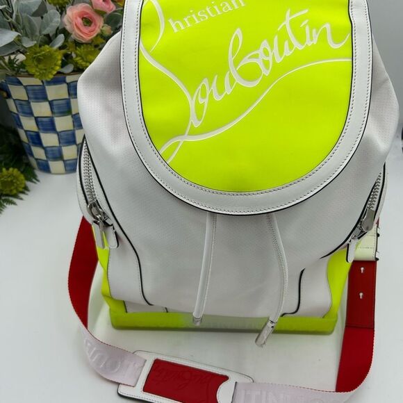 Unisex Christian Louboutin explorafunk leather backpack made in Italy NWT - Picture 2 of 14